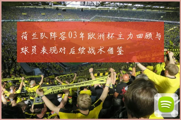 荷兰队阵容03年欧洲杯主力回顾与球员表现对后续战术借鉴